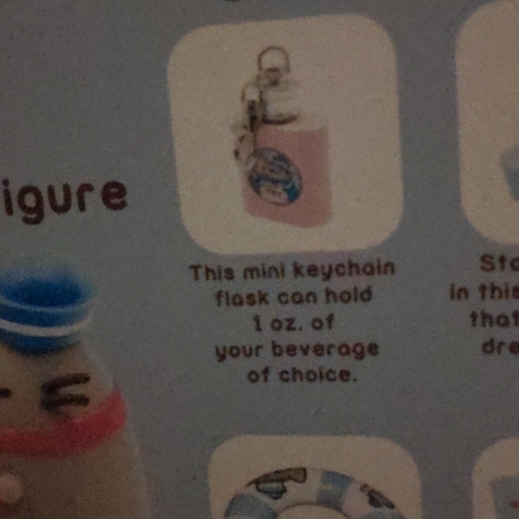 Pusheen salad cup, flask keychain, drink cozies - Picture 7 of 8